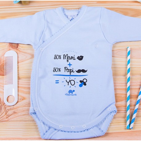 BODY CRUZADO "50% MAMI + 50% PAPI" - AZUL