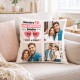 COJÍN PERSONALIZADO PAREJAS "NUESTRO PRIMER SAN VALENTÍN JUNTOS" CON 3 FOTOS Y NOMBRES