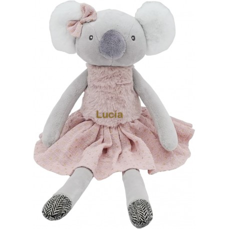 KOALA ATERCIOPELADO PERSONALIZABLE ROSA- CHICA