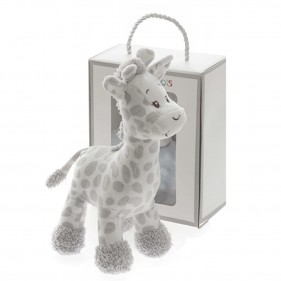 PELUCHE SONAJERO JIRAFA PERSONALIZADO CON NOMBRE - GRIS