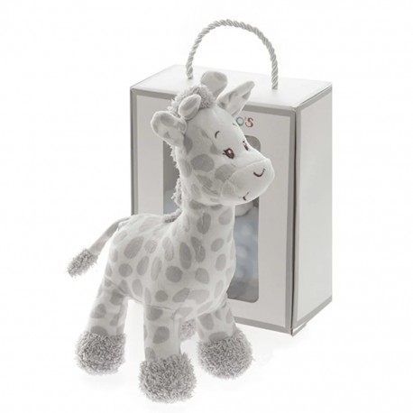 PELUCHE SONAJERO JIRAFA PERSONALIZADO CON NOMBRE - GRIS