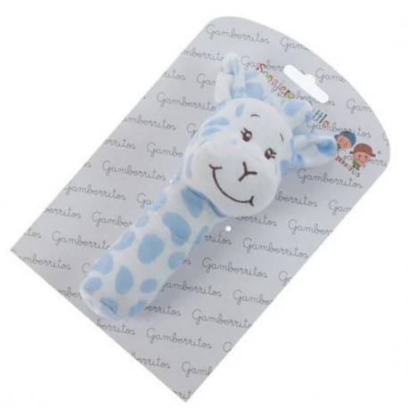 SONAJERO JIRAFA PERSONALIZADO CON NOMBRE - AZUL