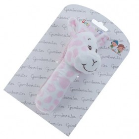 SONAJERO JIRAFA PERSONALIZADO CON NOMBRE - ROSA