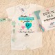 PIJAMA PERSONALIZADO "NUESTRO PRIMER DÍA DEL PADRE JUNTOS" M/L - CORAZONES ROSA/MINT + CAJA REGALO