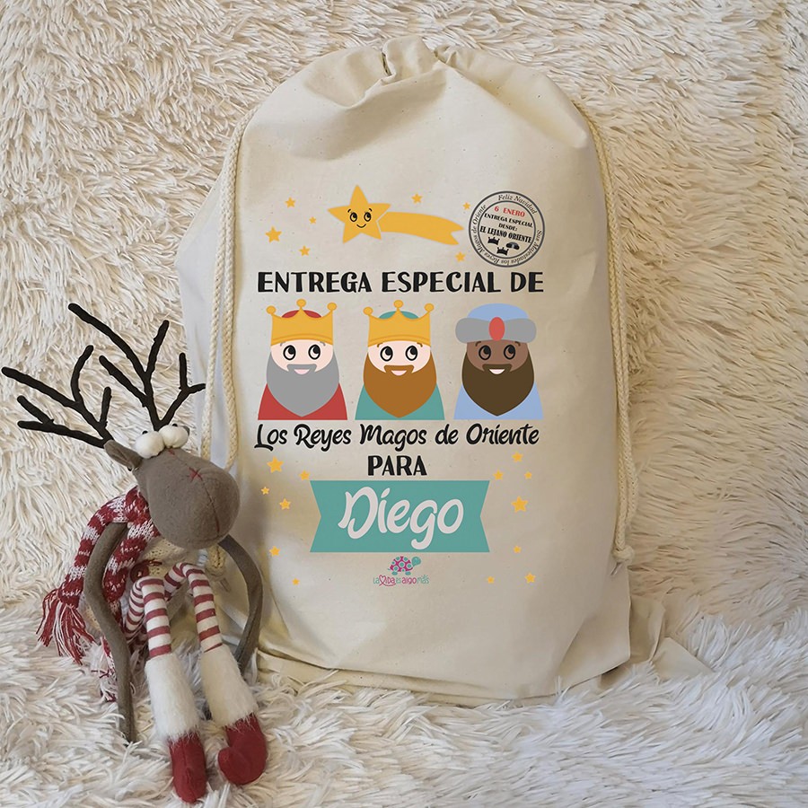 Saco de Navidad Personalizado Reyes Magos Mint La Vida Es Algo Más