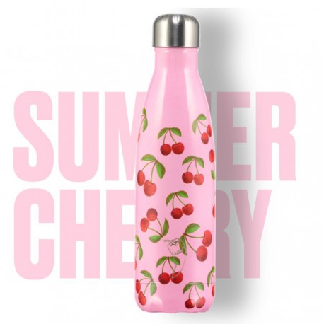 BOTELLA TÉRMICA ACERO INOXIDABLE CHILLY'S 500ML SUMMER - CHERRY